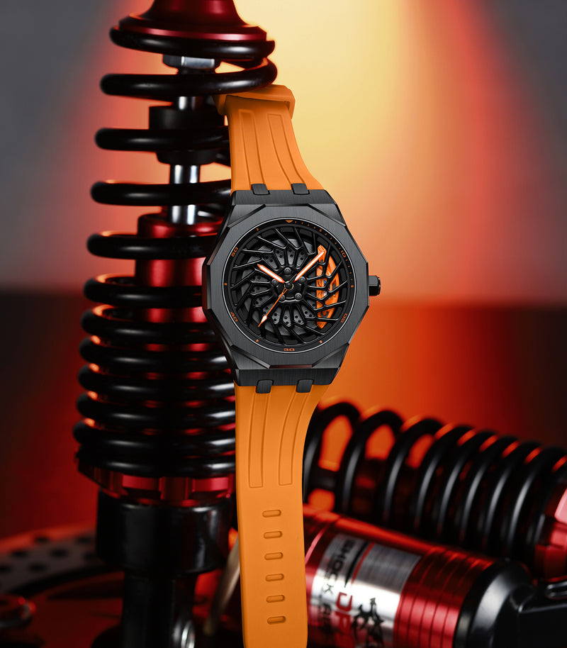 Rotate 360 Man's Watch Original 3D Wheel Watch Waterproof Spinning  Watch